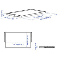 KOMPLEMENT - Pull-out tray, dark grey, 100x58 cm - best price from Maltashopper.com 80509184