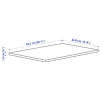 KOMPLEMENT - Shelf, dark grey, 50x35 cm - best price from Maltashopper.com 20509455