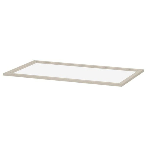 KOMPLEMENT - Glass shelf, grey-beige, 100x58 cm