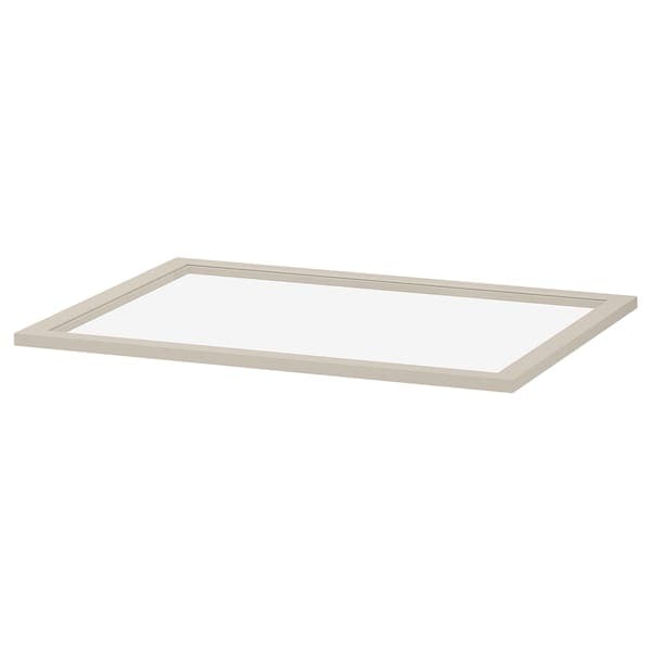KOMPLEMENT - Glass shelf, beige, 75x58 cm - best price from Maltashopper.com 40509119