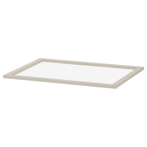 KOMPLEMENT - Glass shelf, grey-beige, 75x58 cm