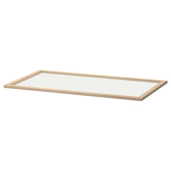 Ikea KOMPLEMENT - Glass shelf, white stained oak effect, 100x58 cm