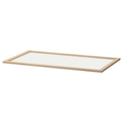 Ikea KOMPLEMENT - Glass shelf, white stained oak effect, 100x58 cm