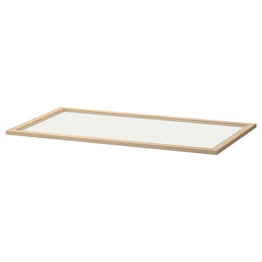 Ikea KOMPLEMENT - Glass shelf, white stained oak effect, 100x58 cm