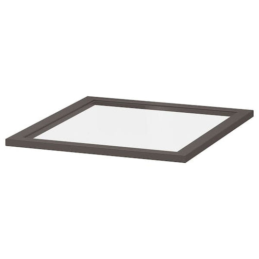 Ikea KOMPLEMENT - Glass shelf, dark grey, 50x58 cm
