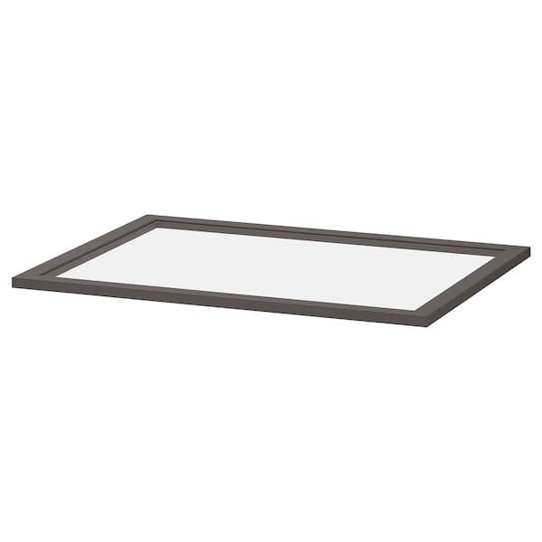 KOMPLEMENT - Glass shelf, dark grey, 75x58 cm - best price from Maltashopper.com 00509159