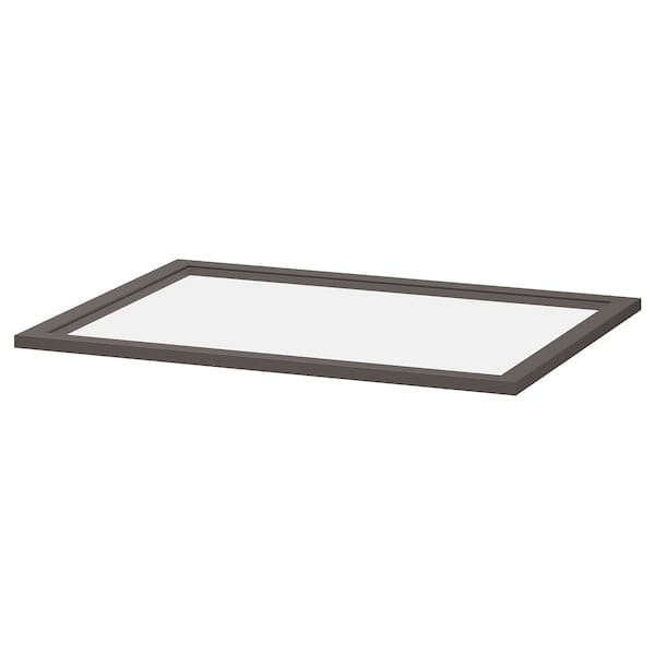 Ikea KOMPLEMENT - Glass shelf, dark grey, 75x58 cm