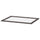 KOMPLEMENT - KOMPLEMENT Glass shelf, dark grey, 75x58 cm