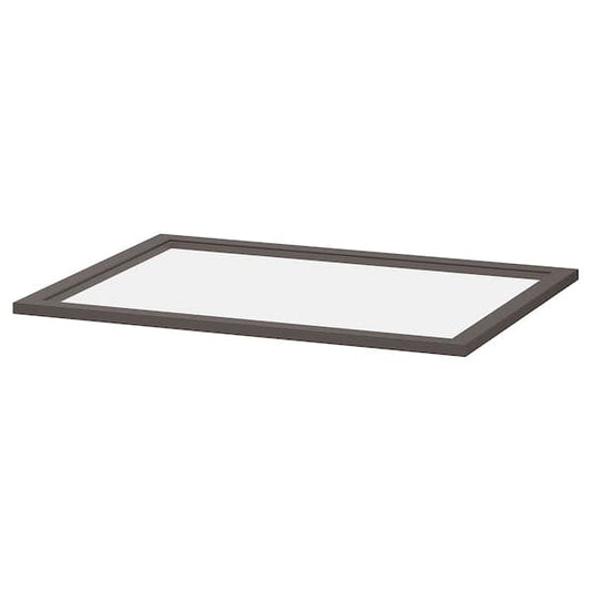 Ikea KOMPLEMENT - Glass shelf, dark grey, 75x58 cm