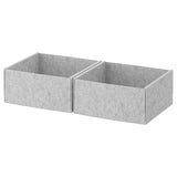 KOMPLEMENT box, light grey, 25x27x12 cm, 2 pack