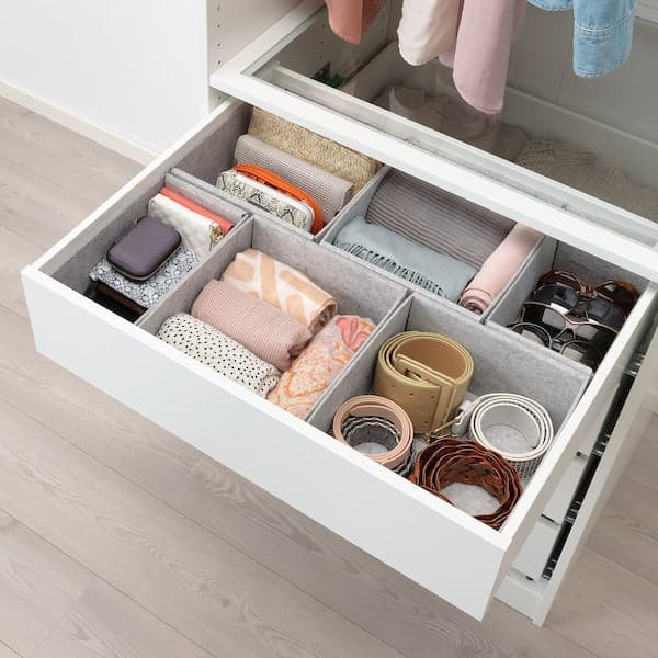 Ikea KOMPLEMENT - Box, set of 6, light grey, 65x54 cm