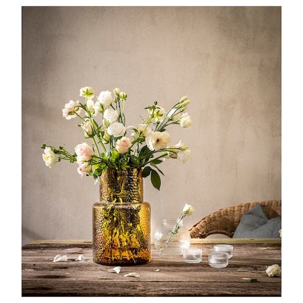 KONSTFULL - Vase, patterned/brown, 26 cm - best price from Maltashopper.com 80536031