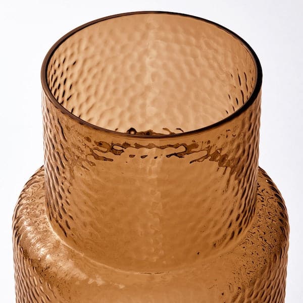 Ikea KONSTFULL - Vase, patterned/brown, 26 cm