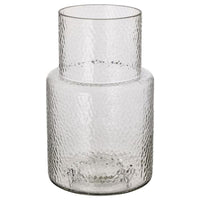 KONSTFULL - Vase, clear glass/patterned, 26 cm - best price from Maltashopper.com 20511953