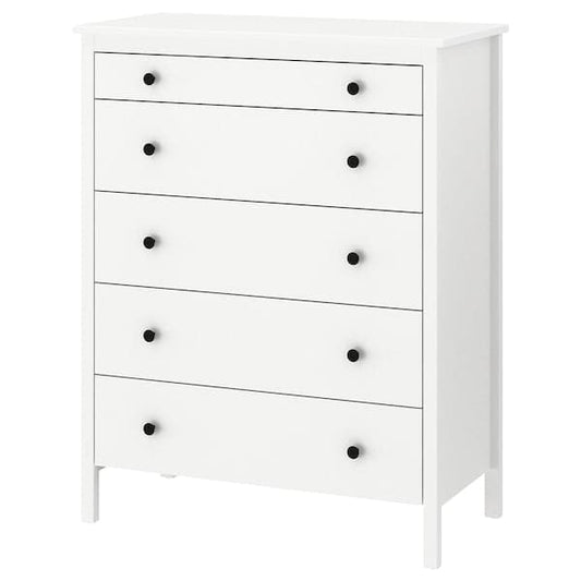 Ikea KOPPANG - Chest of 5 drawers, white, 90x114 cm