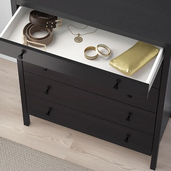 Ikea KOPPANG - Chest of 5 drawers, black-brown, 90x114 cm