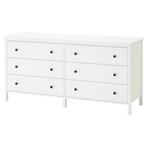 KOPPANG - Chest of 6 drawers, white, 172x83 cm
