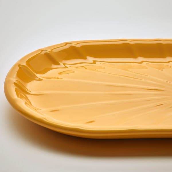 KOPPARBJÖRK - Decoration dish, bright yellow, 16x33 cm - best price from Maltashopper.com 50559552