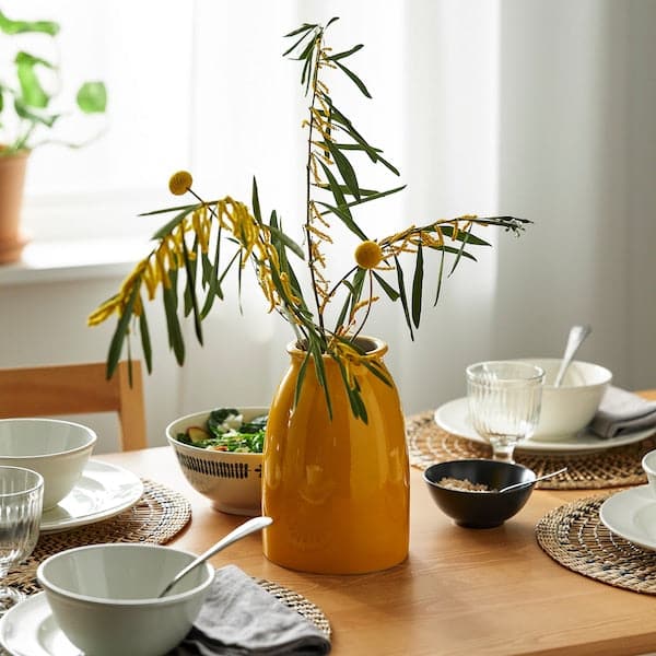 Ikea KOPPARBJÖRK - Vase, bright yellow, 21 cm