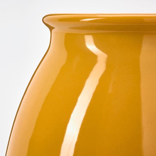 Ikea KOPPARBJÖRK - Vase, bright yellow, 21 cm