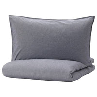 KOPPARBLAD - Duvet cover and 2 pillowcases, dark blue, 240x220/50x80 cm - best price from Maltashopper.com 80483669