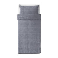 KOPPARBLAD - Duvet cover and pillowcase, dark blue, 150x200/50x80 cm - best price from Maltashopper.com 70483679