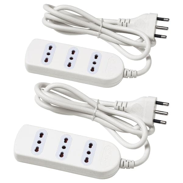 KOPPLA - Power strip 3 outlets, earthed/white, 1.5 m - best price from Maltashopper.com 30412028
