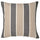 KORALLBUSKE cushion cover, anthracite beige/stripe pattern