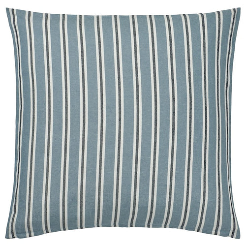 KORALLBUSKE - Cushion cover, light blue white/stripe pattern, 50x50 cm