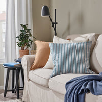 KORALLBUSKE - Cushion cover, light blue white/stripe pattern, 50x50 cm - best price from Maltashopper.com 20570971