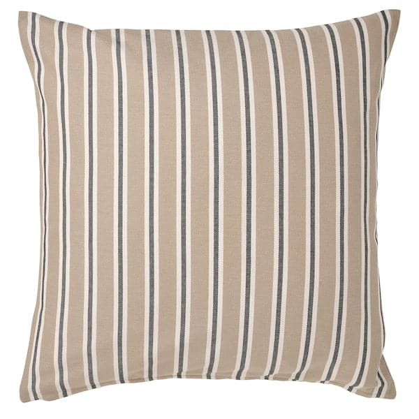 Ikea KORALLBUSKE - Cushion cover, beige white/stripe pattern, 50x50 cm