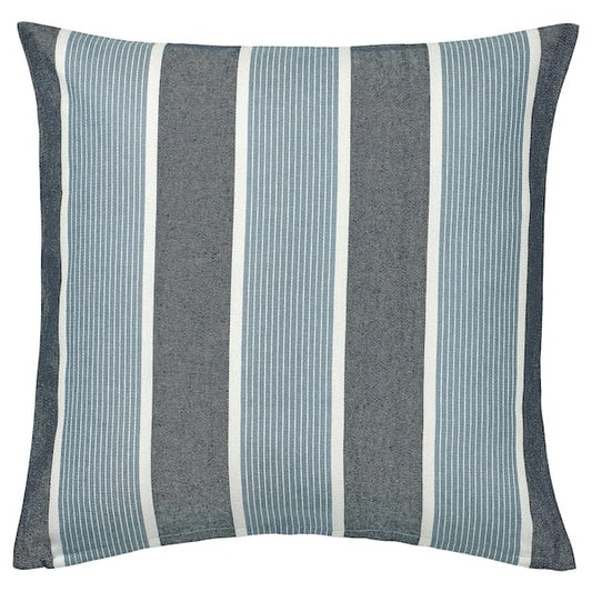 Ikea KORALLBUSKE - Cushion cover, dark blue light blue/stripe pattern, 50x50 cm