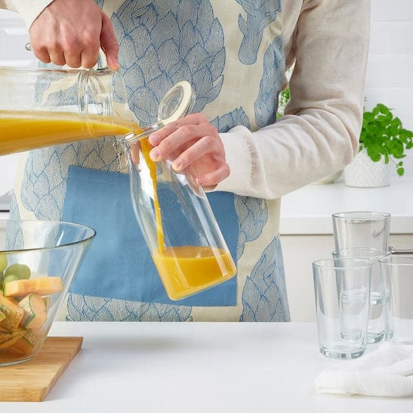 Ikea KORKEN - Bottle shaped jar with lid, clear glass, 1 l