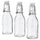 KORKEN bottle with stopper, clear glass, 15 cl, 3 pack