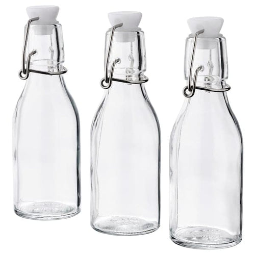 KORKEN - Bottle with stopper, clear glass, 15 cl