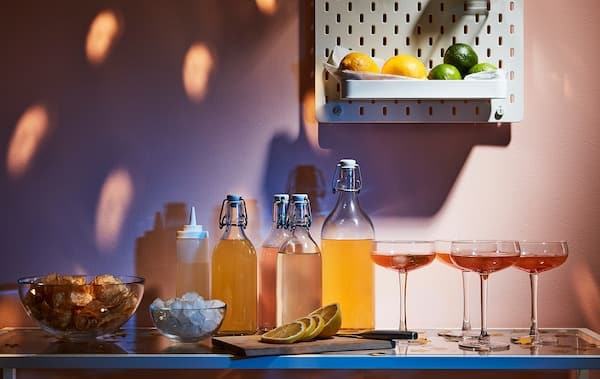 Ikea KORKEN - Bottle with stopper, clear glass, 0.5 l