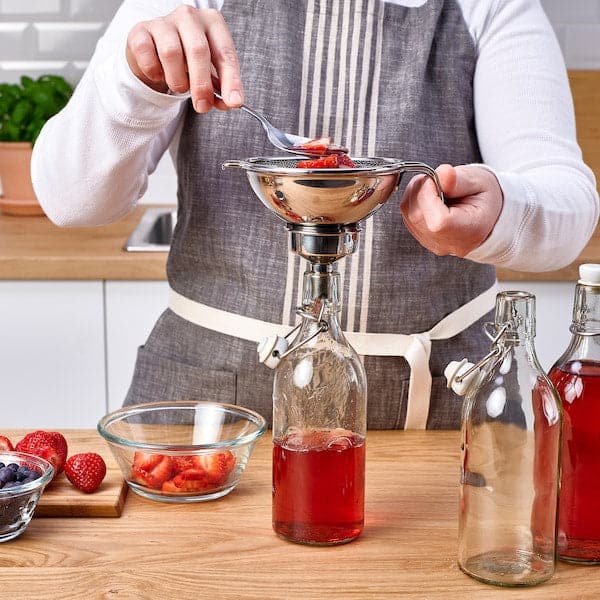 Ikea KORKEN - Strainer/funnel set of 3, stainless steel