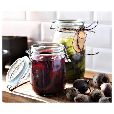 KORKEN - Jar with lid, clear glass, 1 l - best price from Maltashopper.com 50213546