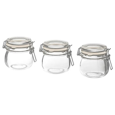 KORKEN - Jar with lid, clear glass, 13 cl - best price from Maltashopper.com 40323654