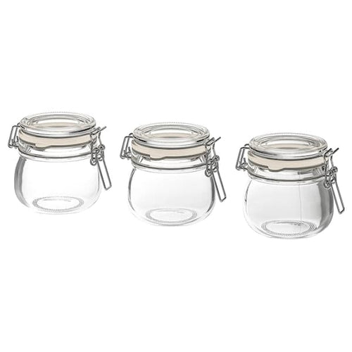 KORKEN - Jar with lid, clear glass, 13 cl