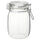 KORKEN - KORKEN Jar with lid, clear glass, 1 l