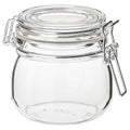 KORKEN jar with lid, clear glass, 0.5 l