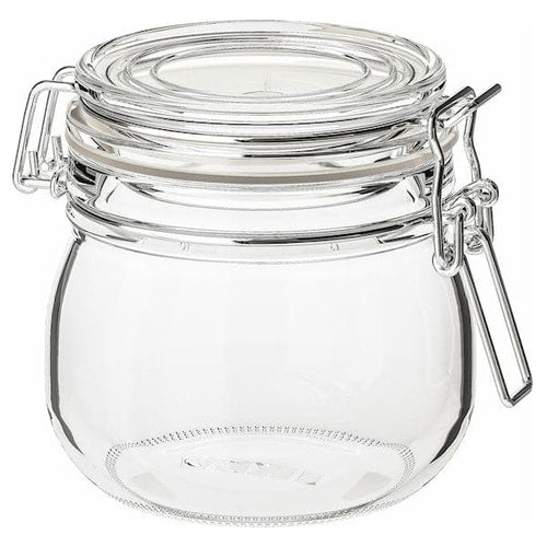 KORKEN - Jar with lid, clear glass, 0.5 l