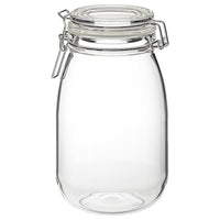 KORKEN - Jar with lid, clear glass, 1.8 l - best price from Maltashopper.com 70213550