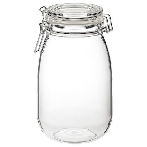 KORKEN - Jar with lid, clear glass, 1.8 l