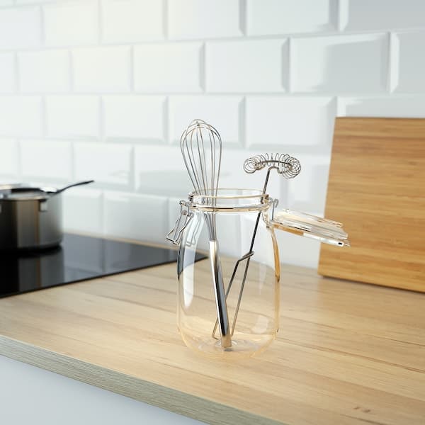 Ikea KORKEN - Jar with lid, clear glass, 1.8 l