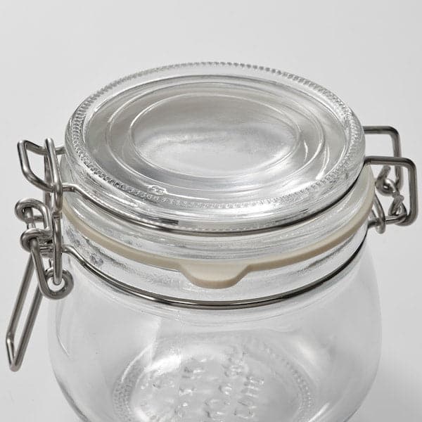 KORKEN - Jar with lid, clear glass, 13 cl - best price from Maltashopper.com 40323654