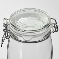 KORKEN - Jar with lid, clear glass, 2 l - best price from Maltashopper.com 90213549
