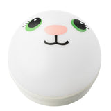 KORNSNÖ LED night light, white/rabbit battery-operated, 8x6 cm