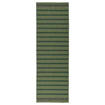 KORSNING - Rug flatwoven, in/outdoor, green purple/striped, 80x250 cm - best price from Maltashopper.com 30553235